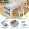 2-in-1 Kids Activity Table with Built-In Easel and Storage Boxes Removable Paint Cups